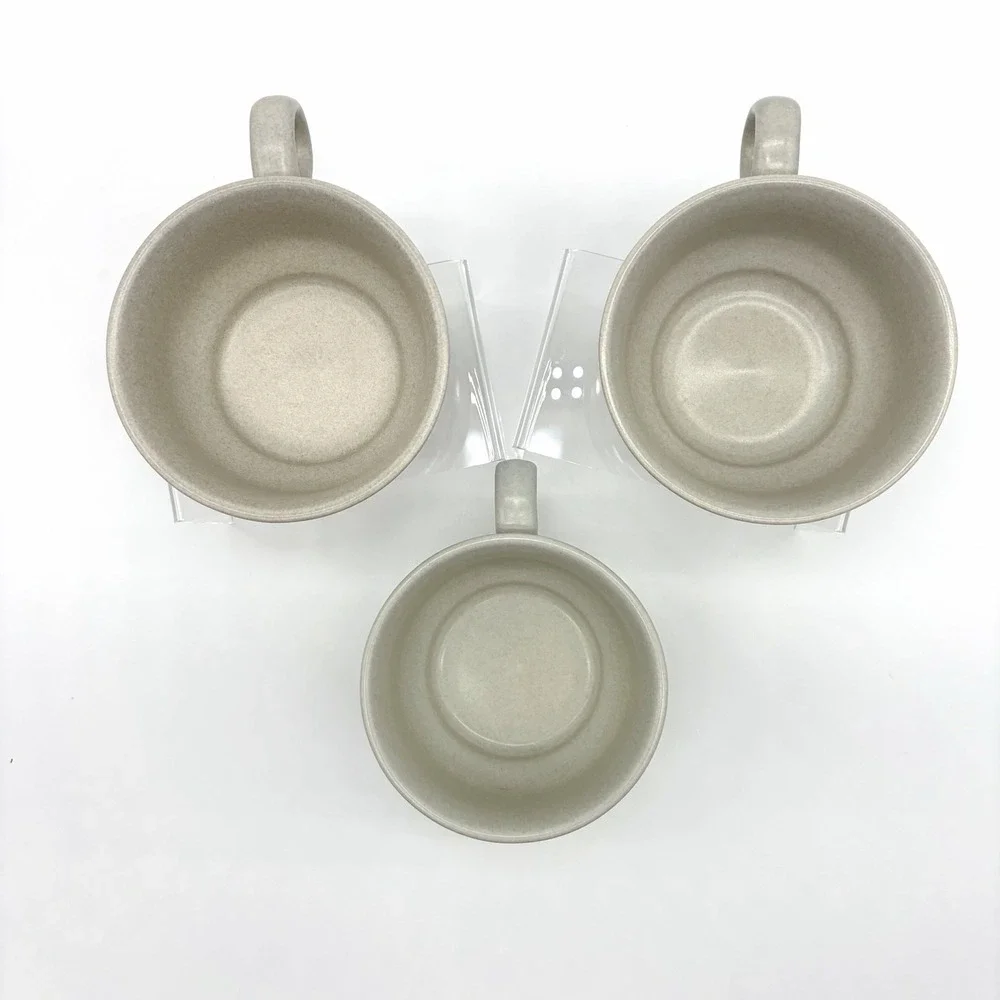 Pfaltzgraff Yorktowne Blue Floral Flat Coffee Cup/ Soup Bowl Vintage Set of 3